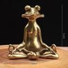 Retro Zen Frog Incense Burner Copper Animal Sculpture Creative Home Desk Decoration