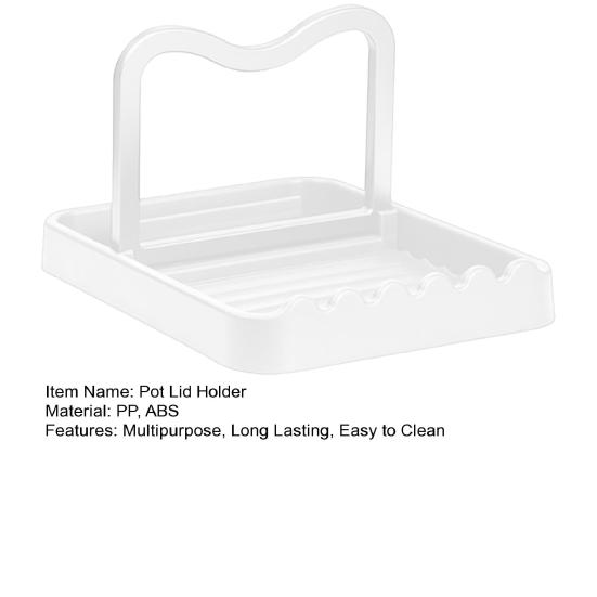 Держатель крышек кастрюль Подставка для кухонной утвари Нескользящая конструкция Легко чистить Кухонная столешница Складной