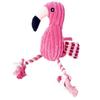 Flamingo Shape Pet Chewing Plush Toy Bite Resistant Squeaky Toy Interactive Anxiety Reduction Teething Toy for Dogs Cats