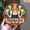 Ретро Девушка Жестяной Металлический Логотип Круглая Картина для Бара Ресторана