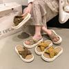 Sandals Women's Outer Wear 2025 New Summer Muffin Thick-soled Beach Slippers Light Stepping On Shit Feeling Fresh Word Sandals