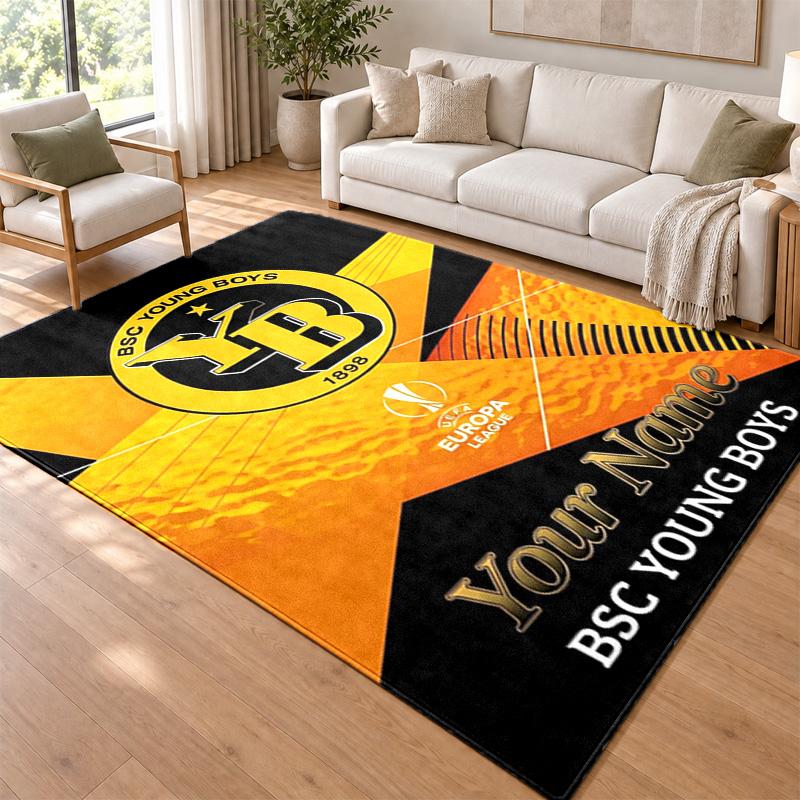 BSC Young Boys Custom Name Personalized Rug Non‑Slip Doormat Floor Carpet Housewarming Birthday Gift for Family Friends
