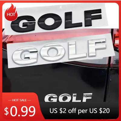 Для VW VOLKSWAGEN 2026 Новый VW 3D ABS Хромированный Черный Логотип GOLF Эмблема Буквы Наклейка Значок На Заднюю Крышку Багажника Автомобиля Для Volkswagen Golf 4 5