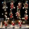 Assorted Nutcracker Soldier Figures Christmas Ornaments, Durable Wooden Hanging Figurines, Country Style Holiday Party Accessory Ornaments Decorations