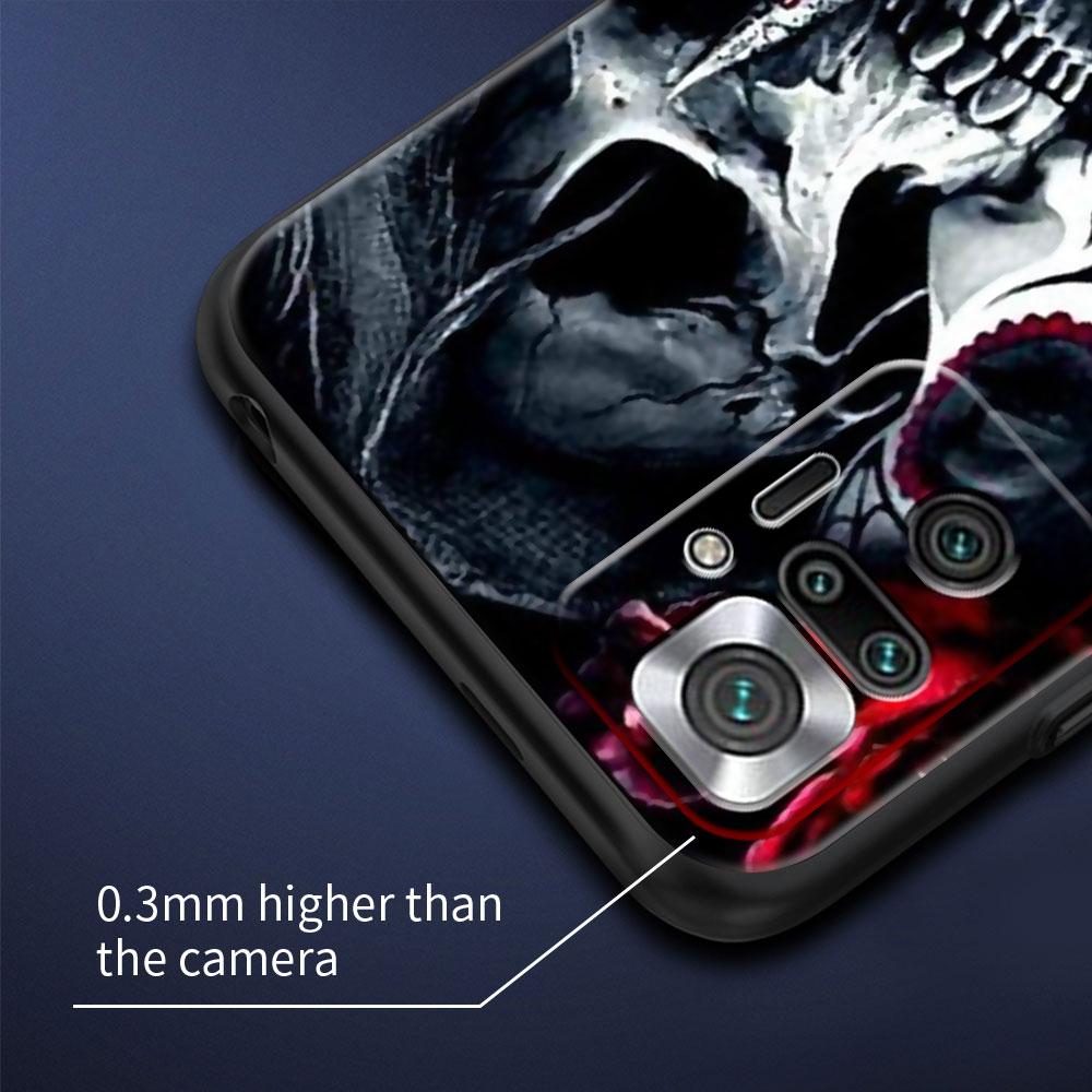 Fitted Soft Case For Xiaomi Redmi Note 9S 9 10 8 Pro 9A 13 12 12S 12C 10C 9i Capa Tpu Mexican Catrina Skull Girl Phone Cover