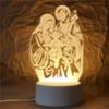 Святой Господь 3D светодиодный ночник: USB Сенсорная Прикроватная Лампа с Пультом Дистанционного Управления, Семицветный Дизайн Церкви