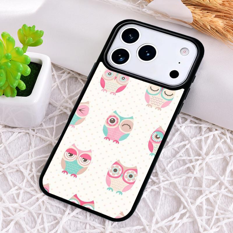 Милый сова животное DIY цветной чехол для телефона для iPhone 17 Air 16 15 11 12 14 13 Pro Max ударопрочный чехол