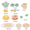 Нетоксичный деревянный набор для послеобеденного чая Игрушка Кухонные принадлежности Чаепитие Еда Игры Раннее развивающие игрушки Для малышей Дети Дети Подарки