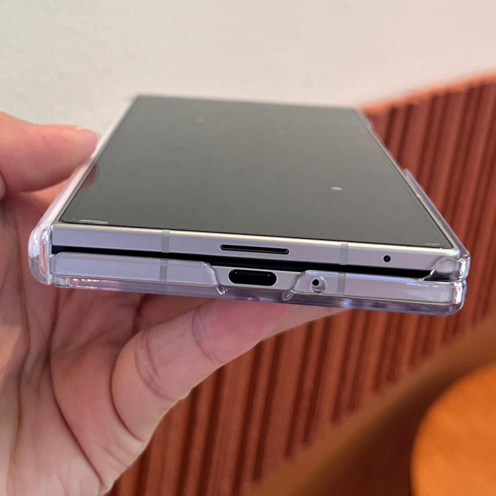 Подходит для Samsung Zfold7 Магнитный чехол для мобильного телефона с присоской Fold6 Прозрачный ПК Закаленный Двусторонний Чехол для защиты от падений с центральным валом