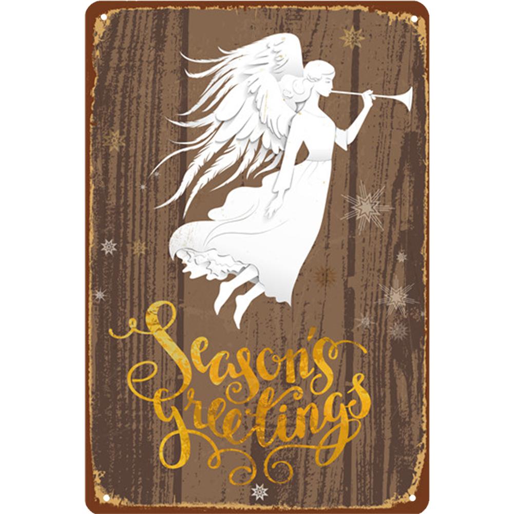 Металлическая жестяная вывеска с Рождеством, металлическая табличка с изображением лося, Санта-Клауса, железная живопись, украшение для домашнего бара, кафе, паба, настенные художественные тарелки