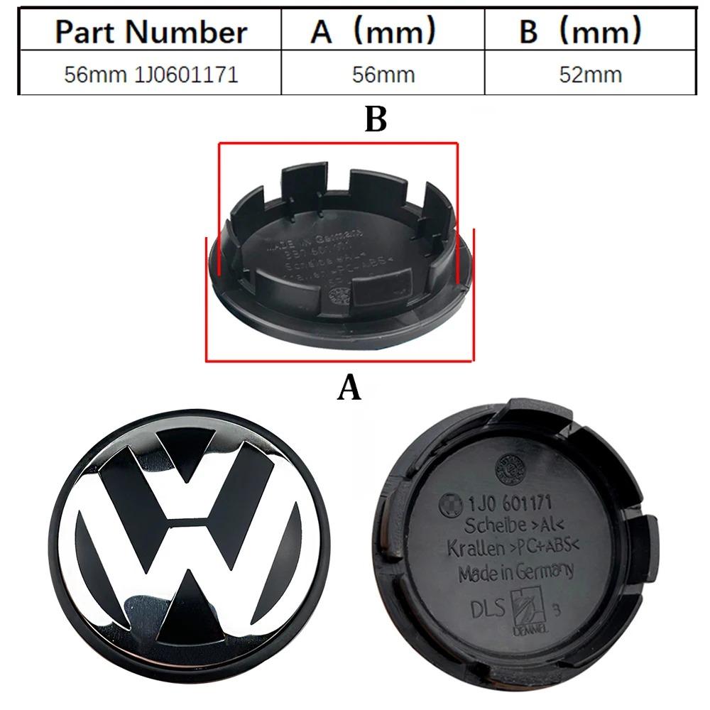 2026 Hot GT 4pcs Set Car Wheel Center Caps 55mm-76mm Hubcap Covers for VW Volkswagen Jetta MK5 Golf Passat - Styling Wheel Center Caps