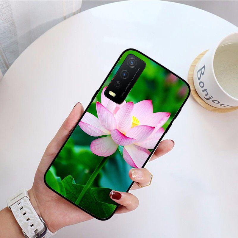 Funda ЦВЕТЫ ЛОТОСА чехол для телефона для vivo Y31 Y30 Y33S Y11S Y12S Y17 Y20 Y20S Y21 Y21S Y1S Y53S Y15 Y19 Y91C V23 5G чехлы
