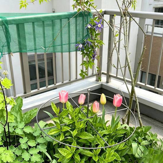 Peony Cage, Plant Support Cage with Four Legs, Heavy-Duty Metal Plant Support Ring for Roses Tomatoes Cucumbers Hydrangeas