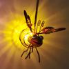 Solar Powered Insect Lamp Hanging Flying Insects Lamp Outdoor Garden Bug Light Ornament for Lawn Summer Party Wedding Decor