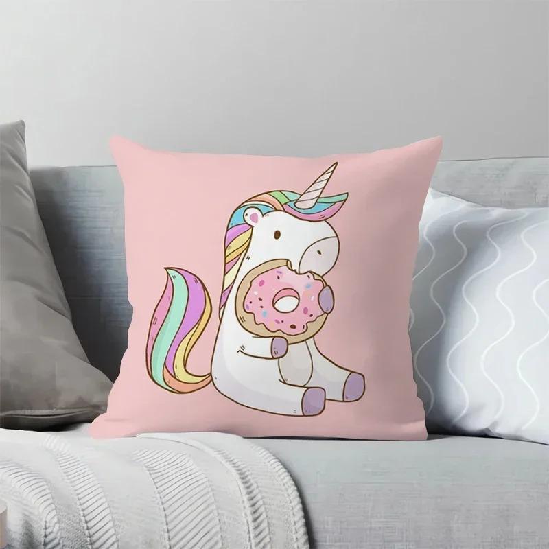 Наволочка с рисунком радужной лошади для украшения интерьера, офиса, гостиной, дома