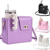 Outdoor Portable Crossbody Water Cup Purse Bag Water Bottle Carrier Bag with Phone Pocket Tumbler Carrier with Strap