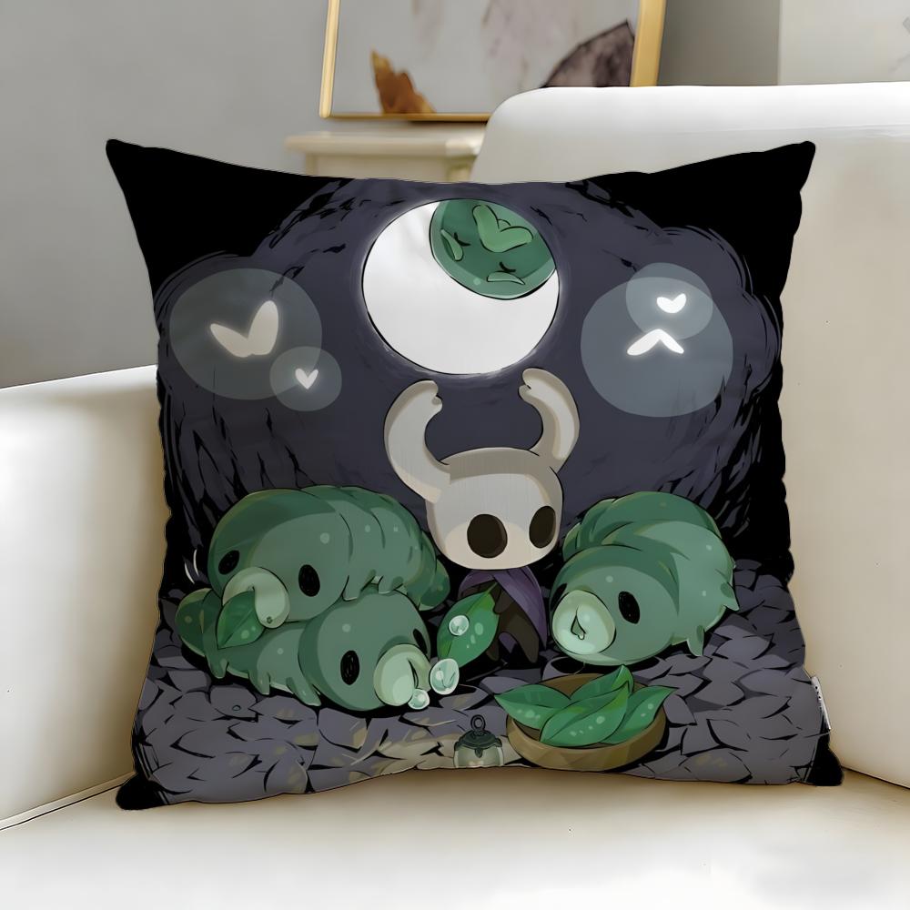 popular game Hollow Knight Cushion Cover Soft  EasyWash Pillow Case  Versatile for Couch Bed Travel and Office