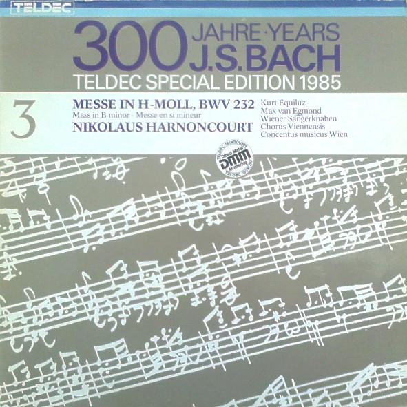Виниловая пластинка ИОГАНН СЕБАСТЬЯН БАХ НИКОЛАУС ХА Месса Си-минор BWV 232 Mass In 648233 TELDEC 1984 Германия Классика Б/у