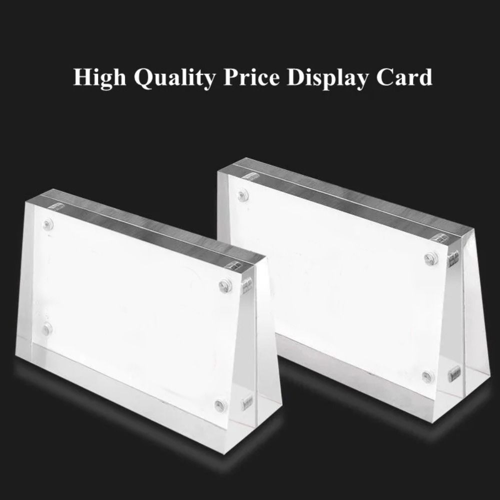 Acrylic Display Stand Clear Sign Holder Stylish Card Tags  Home Decor