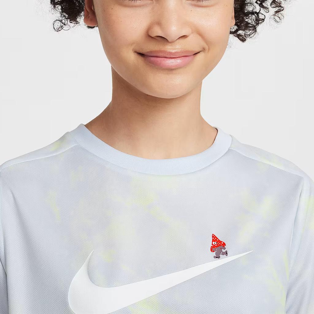 Nike Футболка Dri-Fit Мульти Удобная Быстросохнущая Мягкая Приятная к коже Модная С коротким рукавом Унисекс Топы Футбольно-серый IF0606085