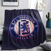 Chelsea Printed Flannel Blanket, soft throw for bedroom sofa, washable,soccer fan merchandise, great gift.