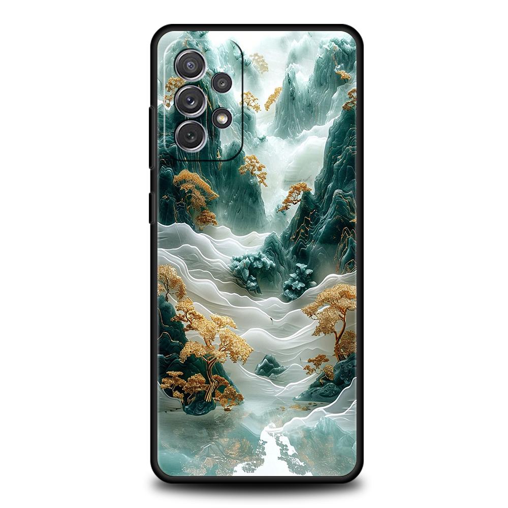 Landscape Painting Phone Case for Samsung Galaxy A15 A14 A25 A54 A34 A51 A71 A72 A73 A32 A52 A52S A11 A21S A31 A41 5G Soft Shell