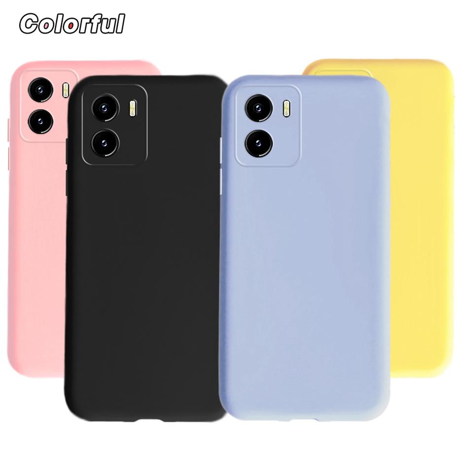 Чехол для Vivo Y15s Милый Конфетный Цвет Матовый Чехол Мягкий Силиконовый Чехол для Телефона Для Vivo Y01 Y 01 Задняя Крышка Vivo Y15a Y 15 s Сумки Capa