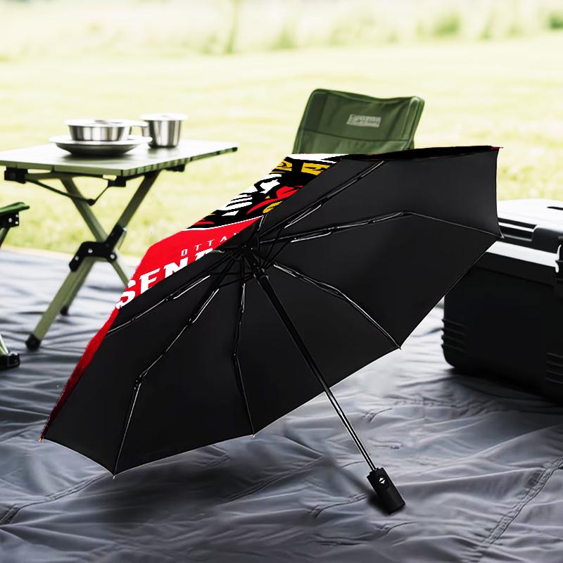 Ottawa Hockey Team Umbrella Folding umbrella, automatic umbrella 8-Frame for Travel, camping Use Gift for Halloween Christmas