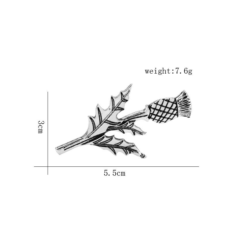 Scottish Thistle Celtic Knot Brooch Pin