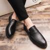 Spring and Autumn New Black Loafers Men's Slip-On Carved Leather Shoes Fashion Casual Shoes Business Men's Designer Men's Shoes