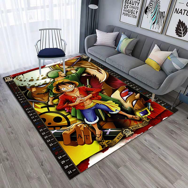 В главных ролях японский мультфильм ONE PIECE Манки Д. Ковер Luffy подходит для гостиной и спальни, коврики для прихожей, офиса, балкона, декоративный ковер V20