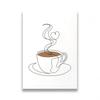 Nordic Coffee Shop Картина на холсте Минималистское линейное искусство кофейных кружек Цветы Декор для кухни Плакаты Печать Современный дом