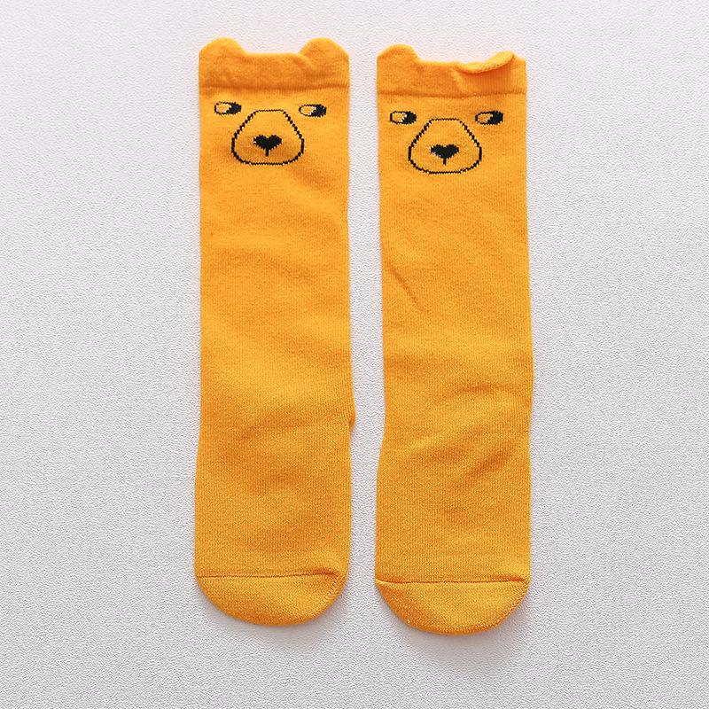 Children's Non-Slip Knee-High Cotton Socks Set