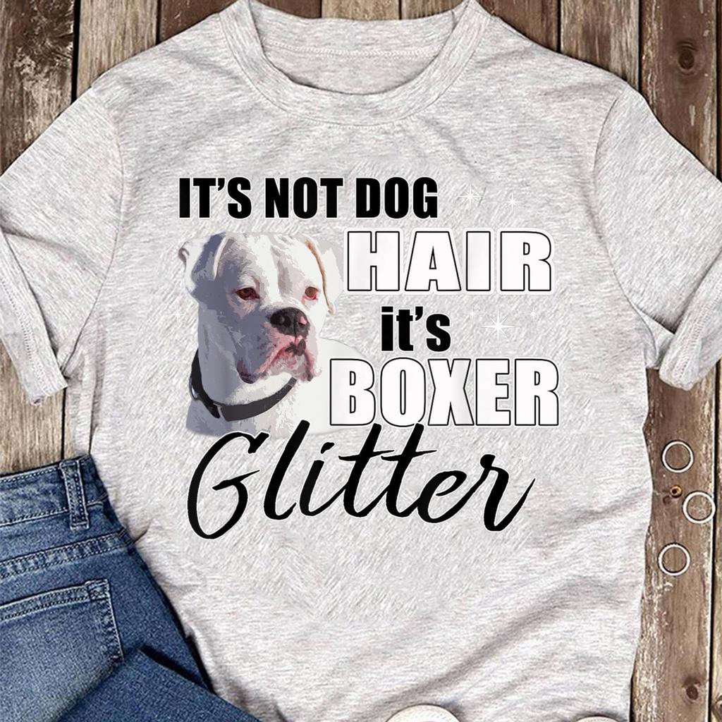 Boxer Dog Glitter T-Shirt: Funny Dog Lover Gift