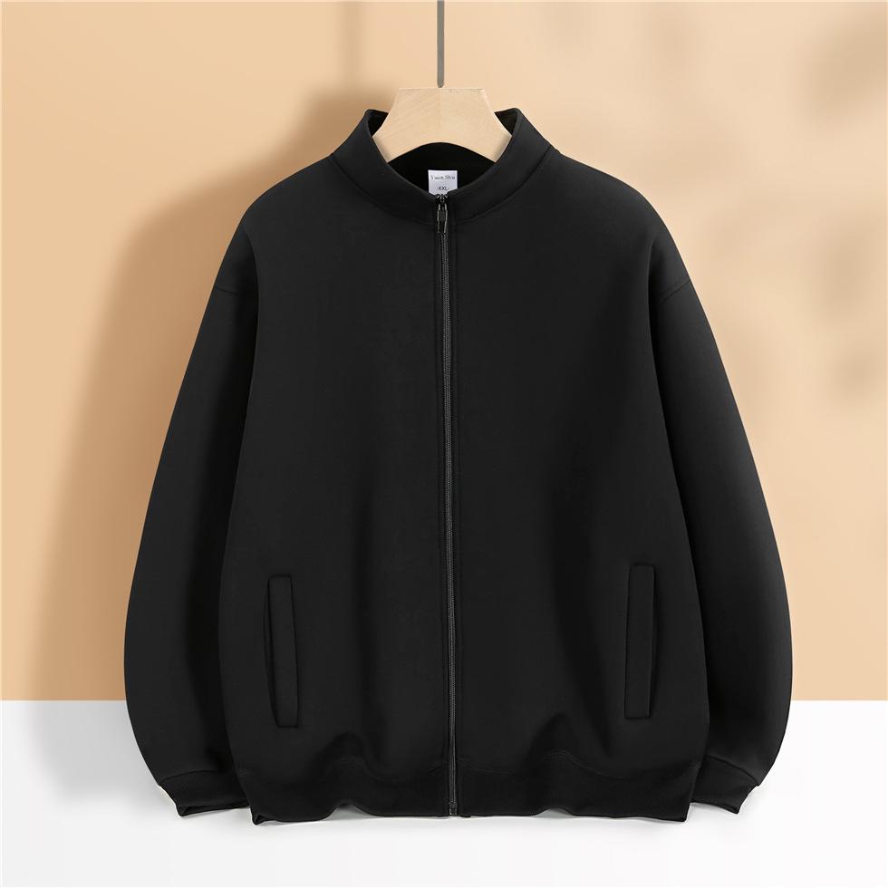 Autumn/Winter Pearl Series Fleece Stand Collar  Sweater, Casual Cardigan Zipper Long Sleeved Couple Clothes,Trendy Brand  Unisex