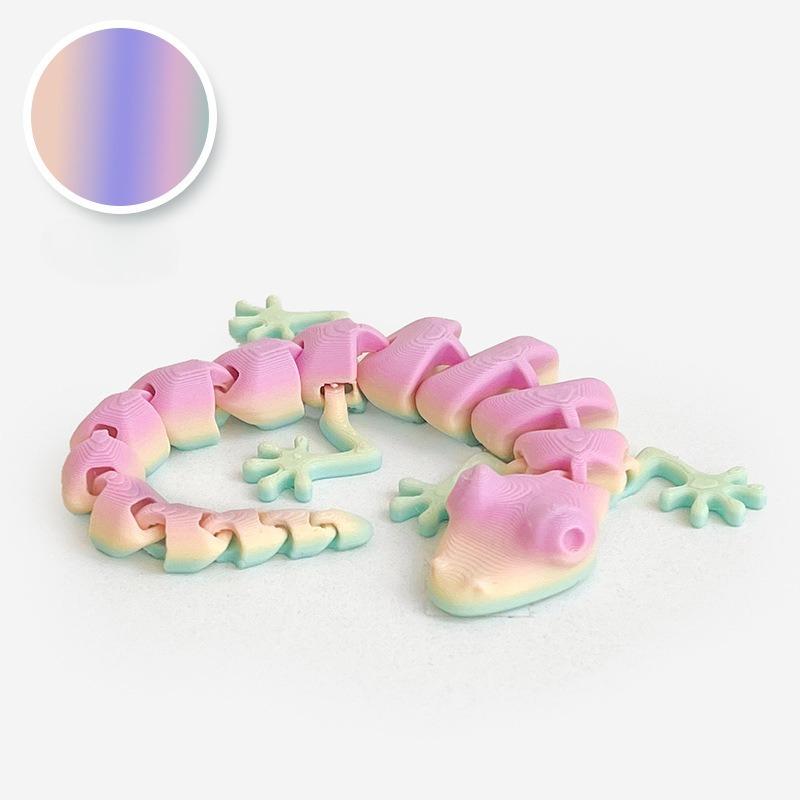 10/19Cm 3D Printed Articulated Lizard Figurine Fully Poseable Home Decora Collectible Desk Ornaments Creative Birthday Gifts Toy