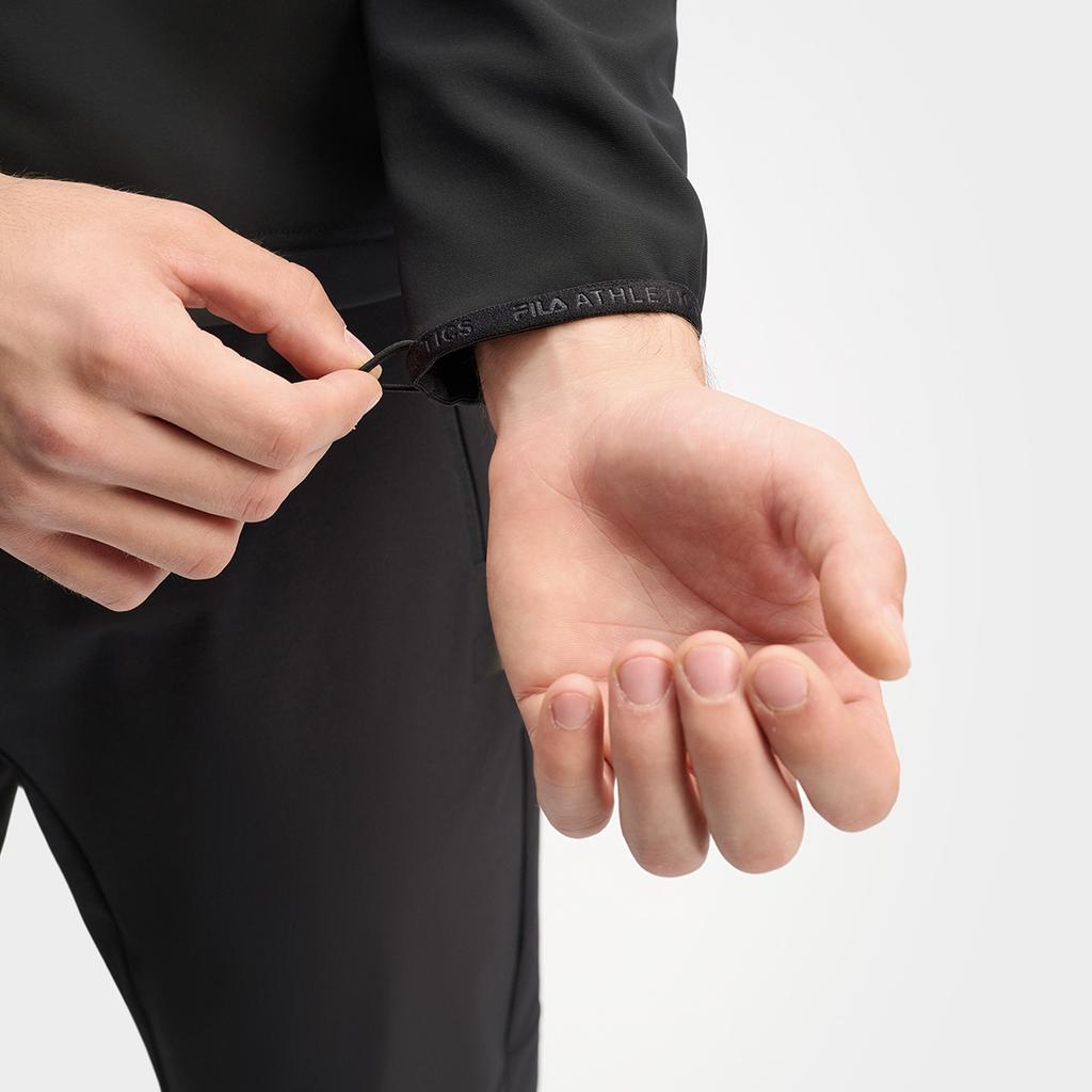 Fila Фитнес Водостойкая Куртка 3 в 1 Однотонная Простая Водонепроницаемая Ветрозащитная Куртка Мужская Куртка Глубокий Черный A11M441703FBK