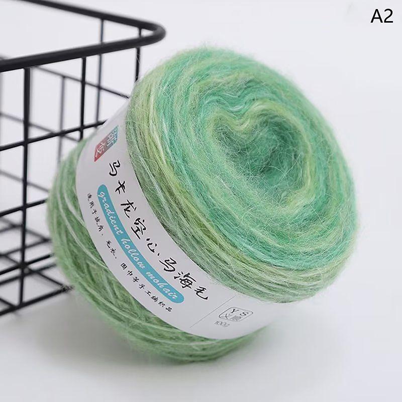 Градиентная разноцветная мохеровая разноцветная радужная пряжа 165 метров, ручная работа, мягкая пряжа для вязания крючком свитера, куртки