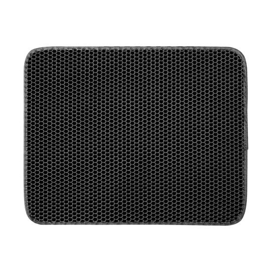 Коврик для кошачьего туалета, сотовый двухслойный самоочищающийся коврик для туалета, противоскользящий, легко чистящийся, удобный коврик для защиты лап