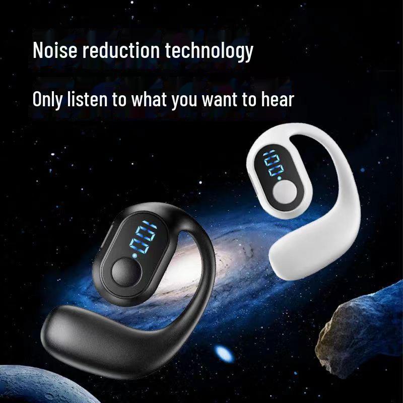 Bluetooth-гарнитура OWS с костной проводимостью: Цифровой дисплей, длительное время работы от аккумулятора, низкая задержка, конструкция с заушным креплением.