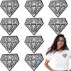 15Pcs 7.3*6.7cm Rhinestone Diamonds Embroidered Patches  Women