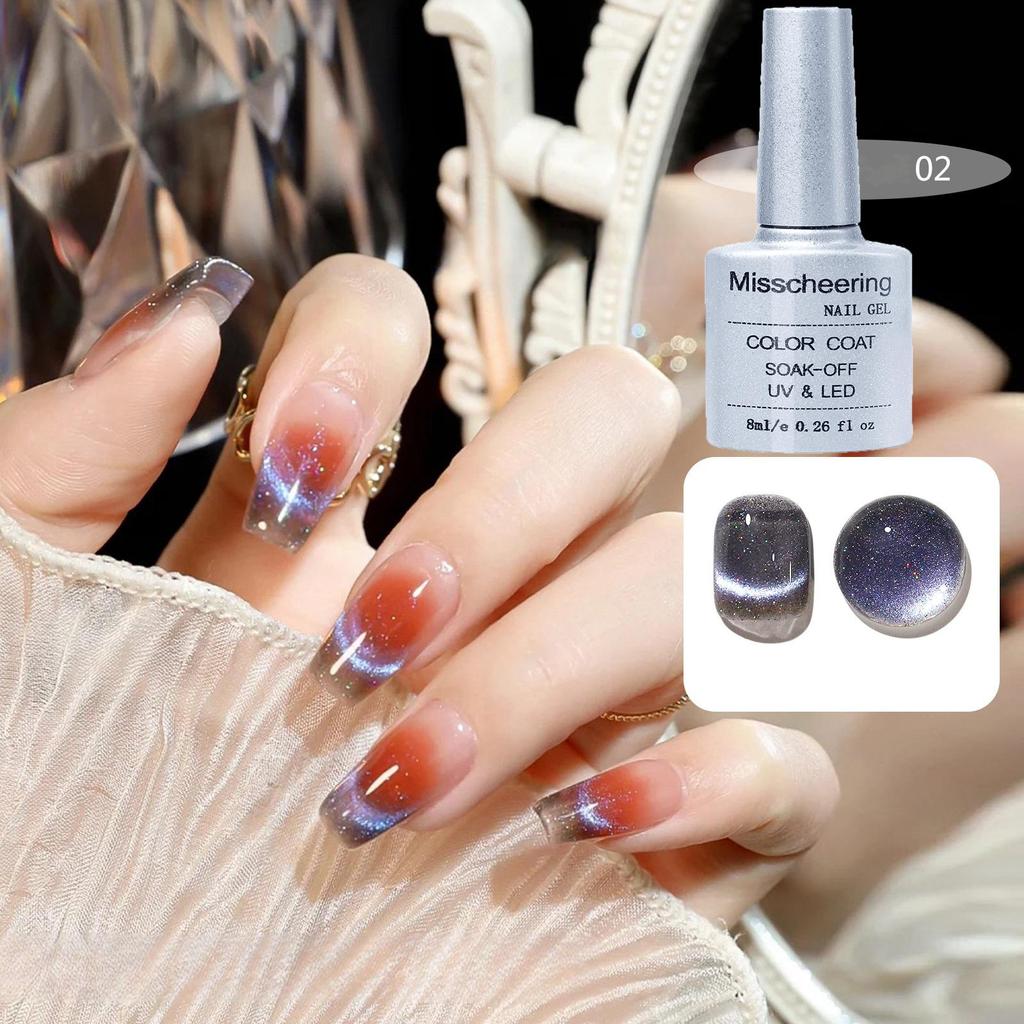 8 мл кошачий глаз магнитный лак для ногтей лазерный магнит синий кристалл УФ-светодиодный лак для ногтей для арт-дизайна маникюра