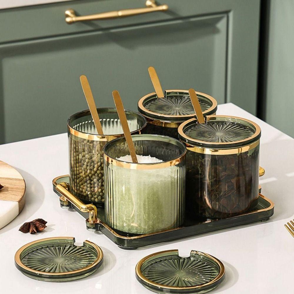 Пластиковая банка для приправ, прозрачный органайзер для хранения продуктов, изысканный контейнер для специй, чили