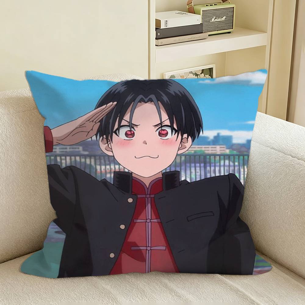 Arajin Tomoshibi Anime BUCCHIGIRI Square Sofa Pillow Cover Solid Color Living Room Home Decor Cushion Case