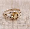Natural Citrine Gemstone Ring, Handmade Ring, 925 Sterling Silver, Fashion Jewelry, Boho Ring, Gift For Her