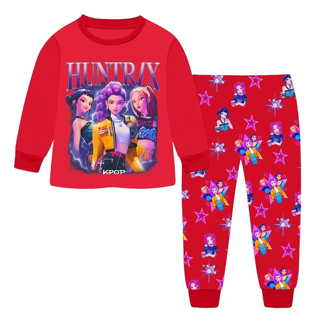 Children's Fashion Suit Skirt Round Neck Long Sleeve Top Pants