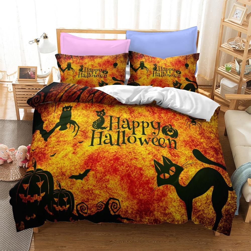 Halloween Series Bedding Three-Piece Home Textile Kit