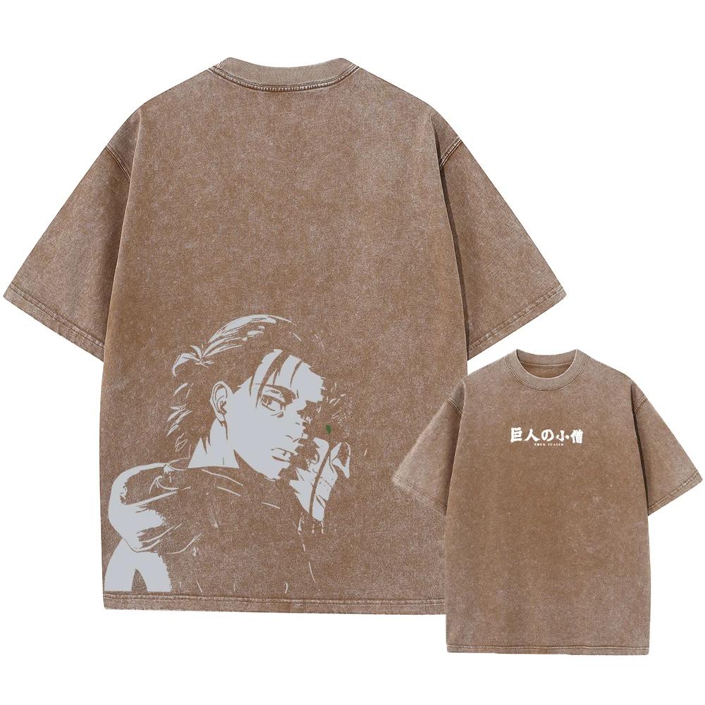 Футболка Vintage Darc Sport Wolves Print Acid T Shirt Men Clothing Cotton Boy Skateboard Short Sleeve Washed Gym Oversize Fitness