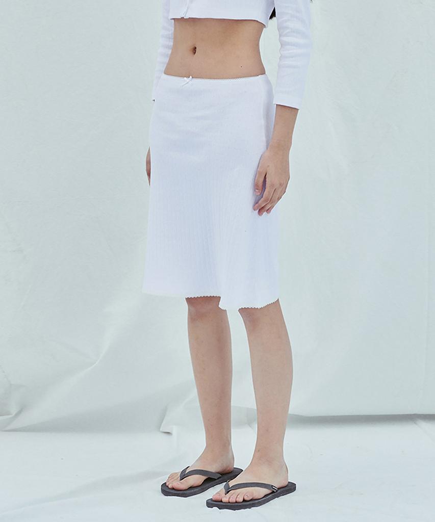 Sleepy Bear Pure White Midiskirt
