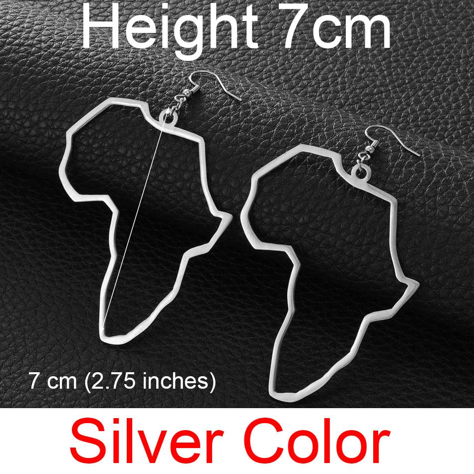Anniyo Big Earrings Africa Map Exaggerate Larger Earring Gold Color African Ornaments Traditional Ethnic Hyperbole #144521